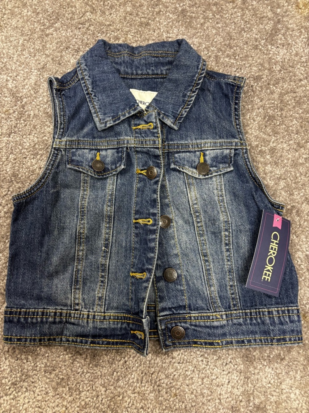 Girls Cherokee  7/8 jeans vest